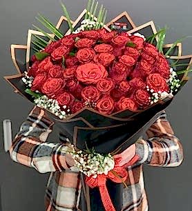 51 Adet Kırmızı Gül Buketim