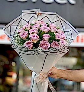 Lila Gül Buketi 20 Adet